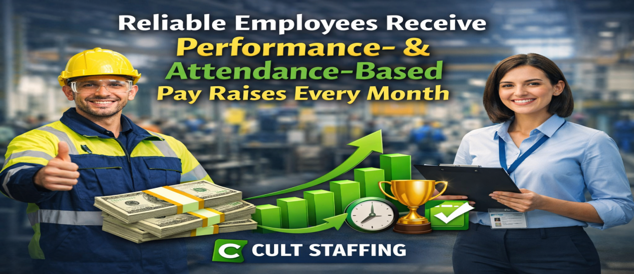 Reliable Employees Receive Performance- and Attendance-Based Pay Raises Every Month